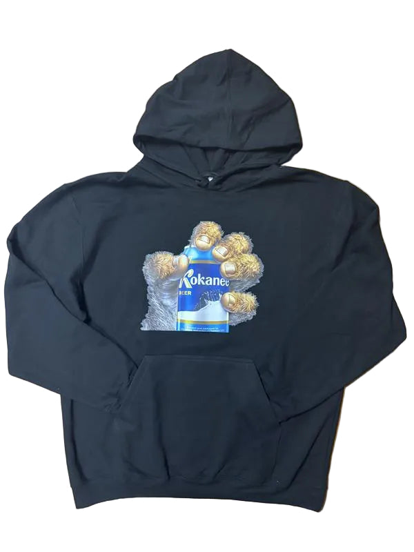Kokanee Sasquatch Hand Hoodie Black