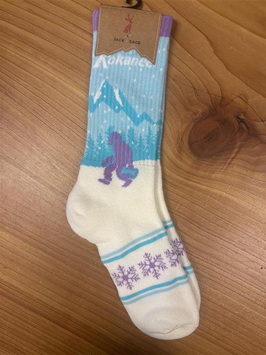 Kokanee Sasquatch Winter Wonderland Socks